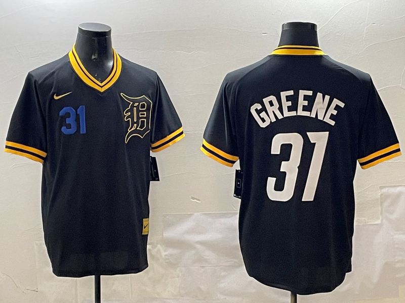 Men Detroit Tigers #31 Greene Black Gold Game 2025 Nike MLB Jersey style 3->detroit tigers->MLB Jersey